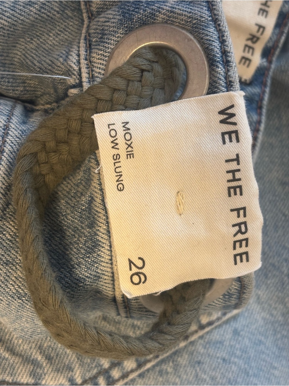 Free People We The Free Moxie Barrel Shorts NWT Size 26 Truest Blue - Picture 6 of 7